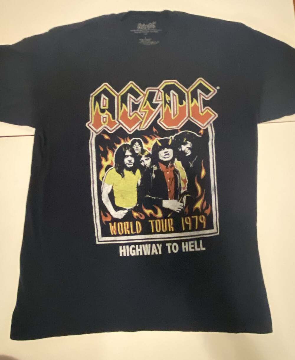 AC/DC Highway To Hell World Tour 1979 Black T-Shirt